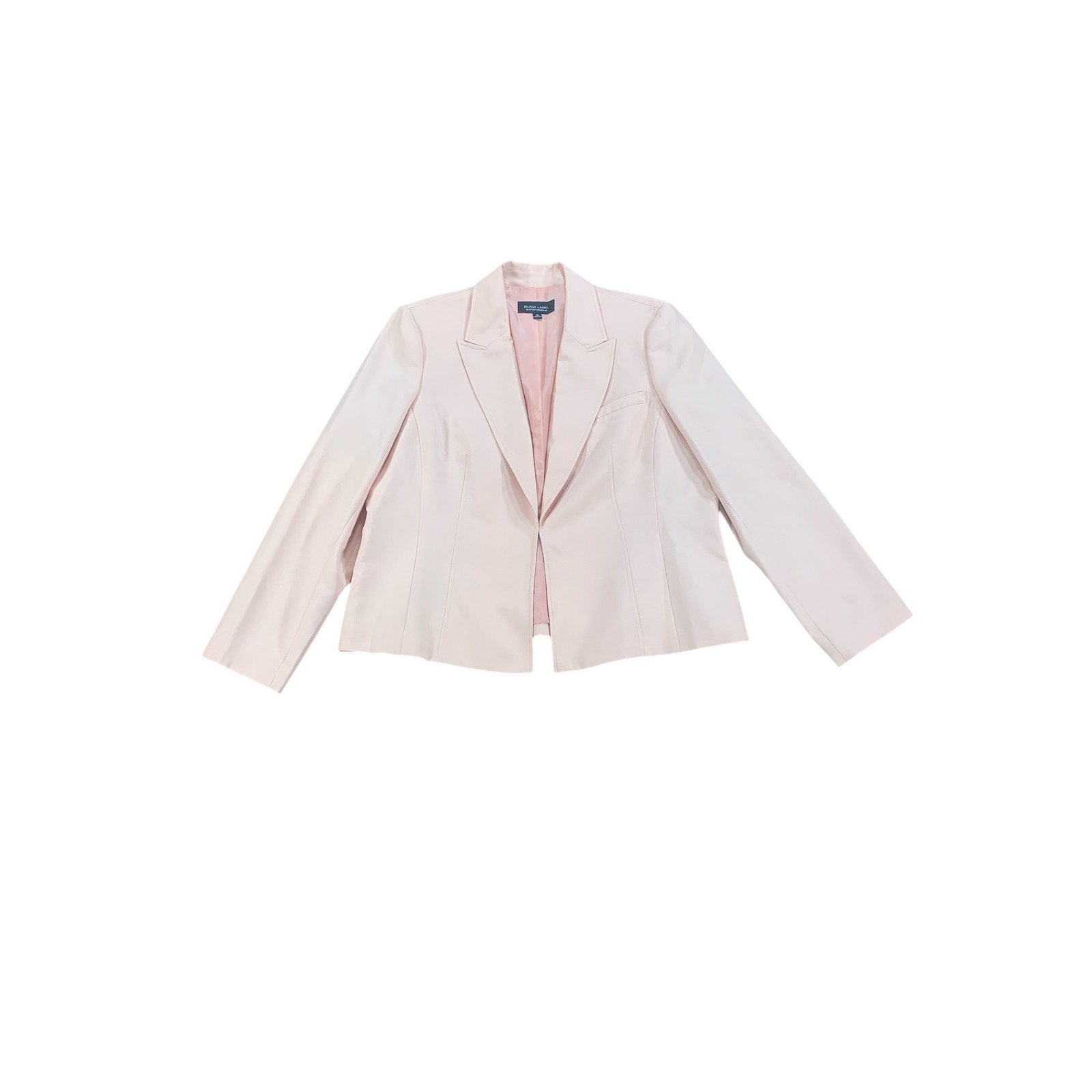 Black Label By Evan Picone Pink Lined Blazer Jacket Women's Size 10
